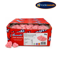 Hannahs strawberry choc hearts 3kg