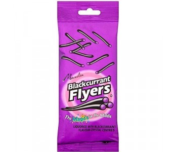 Liquorice Flyers With Blackcurrant Centre - 12 x 95gm Pack