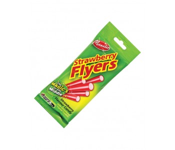 Liquorice Flyers With Strawberry Centre - 12 x 95gm Pack