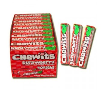 Chewits Strawberry Flavoured Sweets - 40 Pack