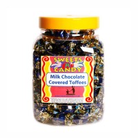 A Jar of Walkers Milk Chocolate Covered Toffees - 1.2Kg Jar