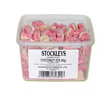 Stockleys Hand Cut Coconut Ice - 2Kg Pack