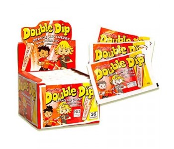 Double Dip Lollies Orange and Cherry Flavour - 36 Pack