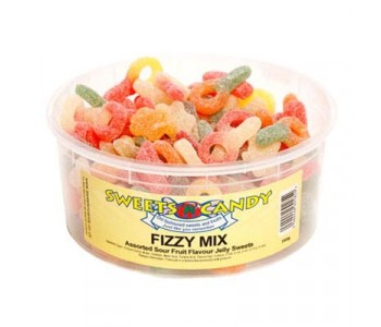 Fizzy Mix Assorted Sour Jelly sweets - 1.5 Ltr Tub -750g