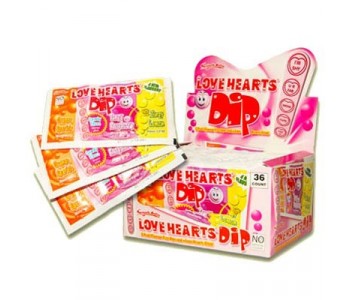 Love Hearts Sherbet Dips - 36 Pack