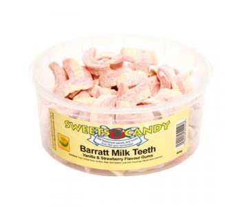 Milk Teeth Vanilla and Strawberry Flavour Gums - 1.5 Ltr Tub - 500g